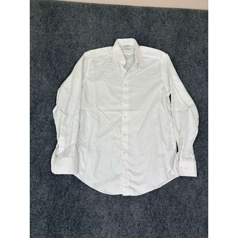 Suitsupply Dress Shirt Mens 39/15.5 White Traveler Fit Long Sleeve Button Up